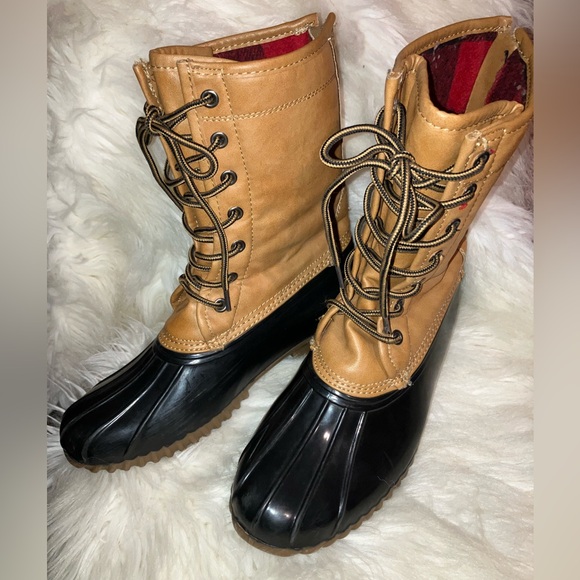 Madden Girl Navy Zip-Up Flurry Duck Boot - Picture 5 of 13